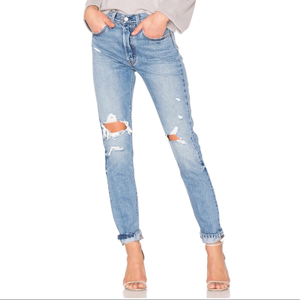 Levi's Light Blue Distressed Women Jeans